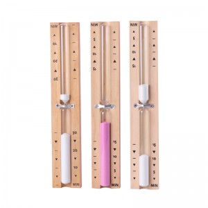 Factory Groothandel 5 15 minuten Eco kleurrijke roteerbare zandloper houten sauna zand timer