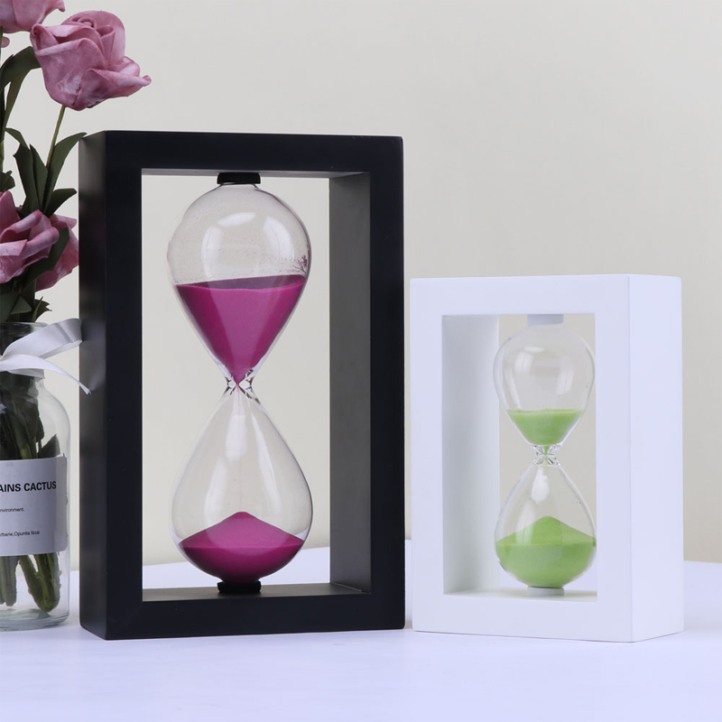 Aanpassing Hoogwaardige houten frame Sand Timer 1 uur Zandtimer Decor