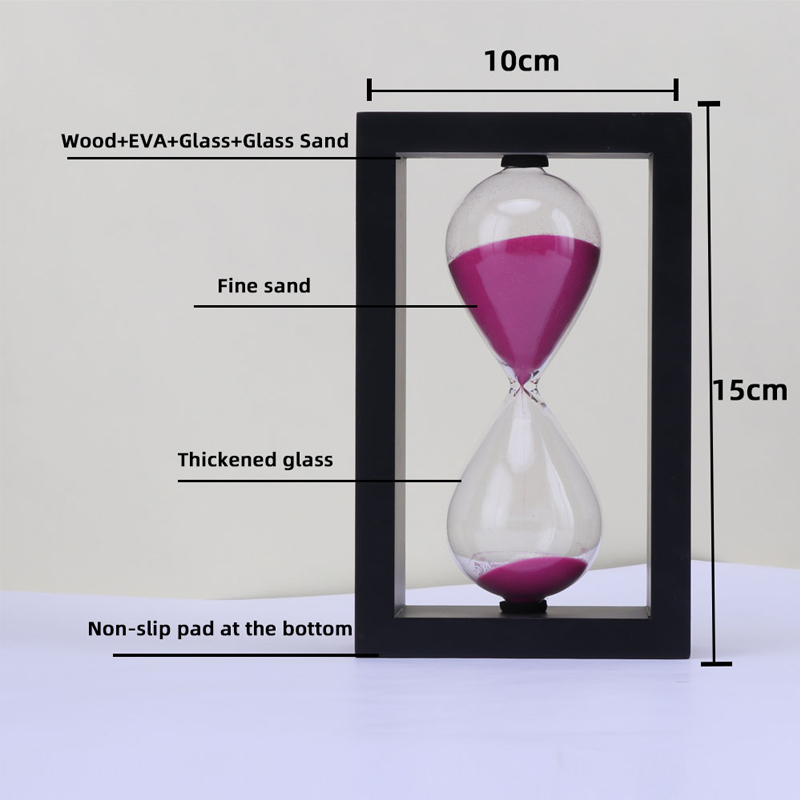 Aanpassing Hoogwaardige houten frame Sand Timer 1 uur Zandtimer Decor