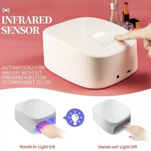 M&r P30PRO Draadloze UV ​​LED -nagellamp, 60 W oplaadbaar UV -licht voornagels draadloze LED -nageldroger met USB -poort voor het opladen van telefoon ennageloefening, professionelenagellamp voor gelnagellak