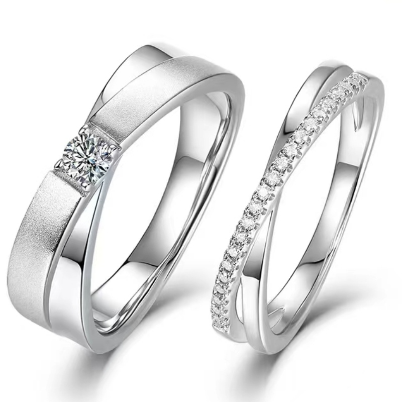Sterling Silver 925/18K/14K/10K Gold met Moissanite/Real Diamond verlovingsring