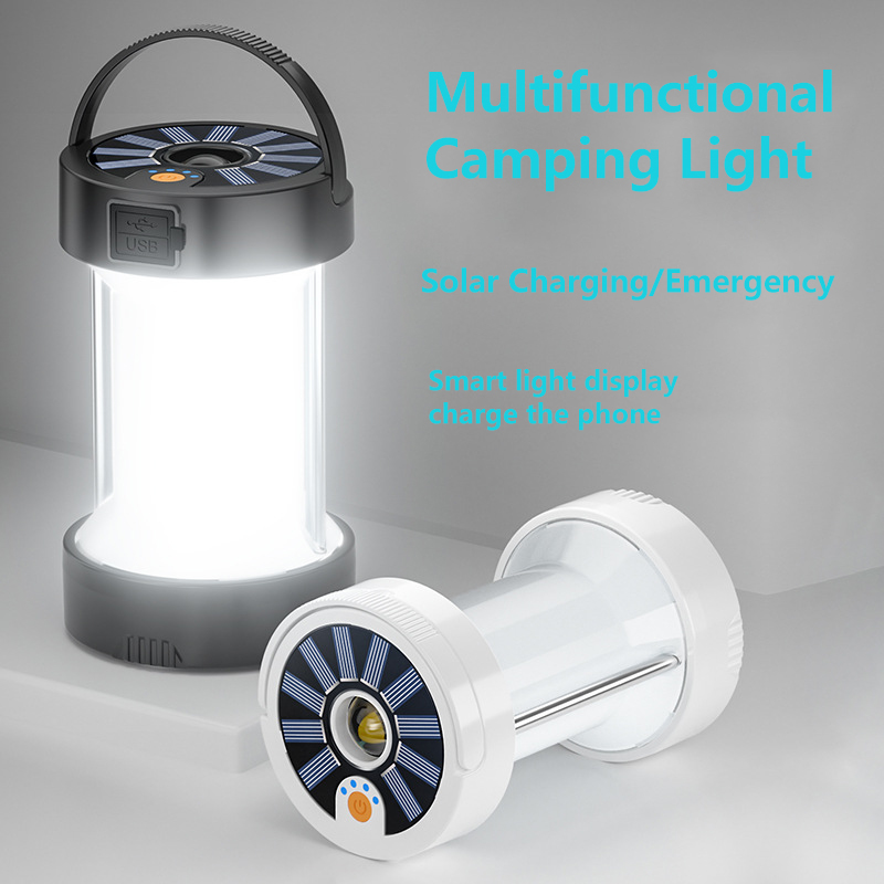 Buiten LED Campingnoodlichten Zonne -oplaadbare lamp Waterdichte lantaarn