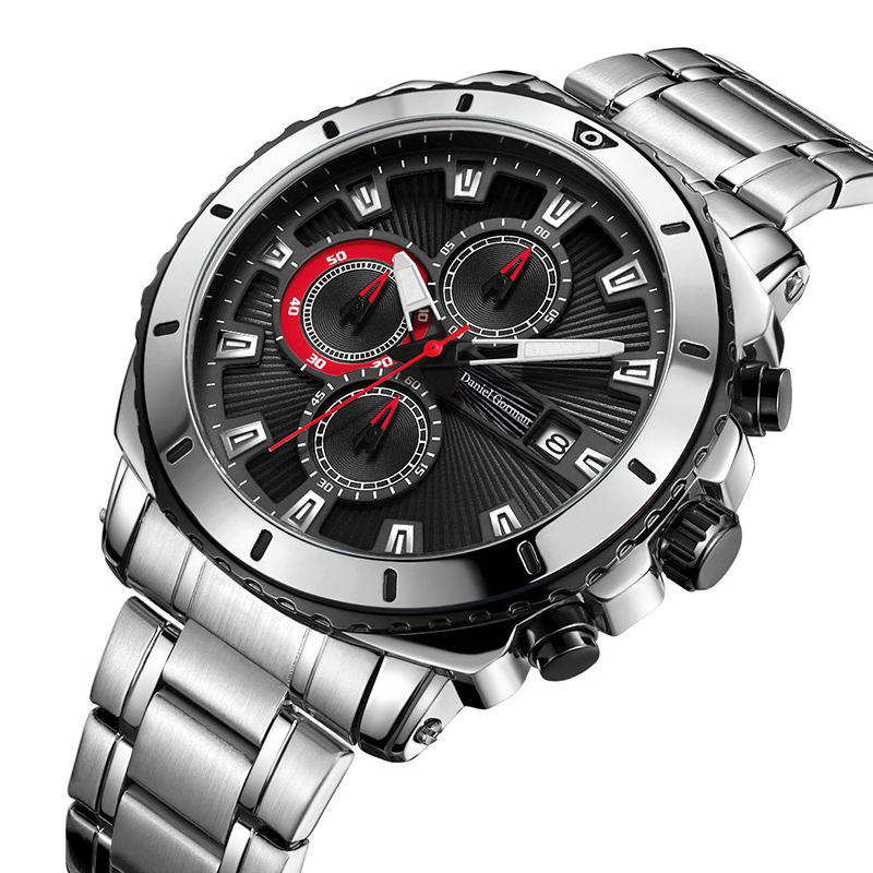 Dniel Gorman roestvrij staal luxe waterdichte kwarts OEM Brand Hands polshorloges Custom Logo Pols Watch Men