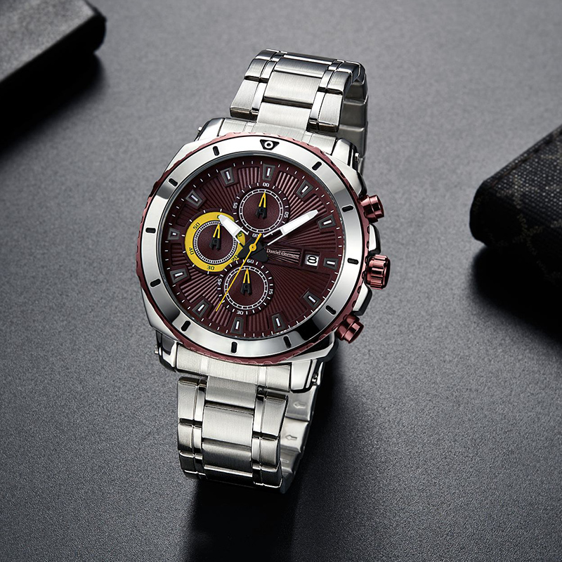 Dniel Gorman roestvrij staal luxe waterdichte kwarts OEM Brand Hands polshorloges Custom Logo Pols Watch Men