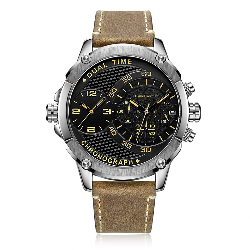Danlei Gorman RM220 Bekijk top luxe merk waterdichte sporthorloge kwarts militair lederen dropship dropshipping