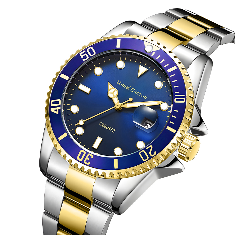 Daniel Gorman Top Quality Men's Sports Watch Waterdichte klassieke roestvrijstalen riem Fashion Men \\'s Watch Business Quartz Watchrm001