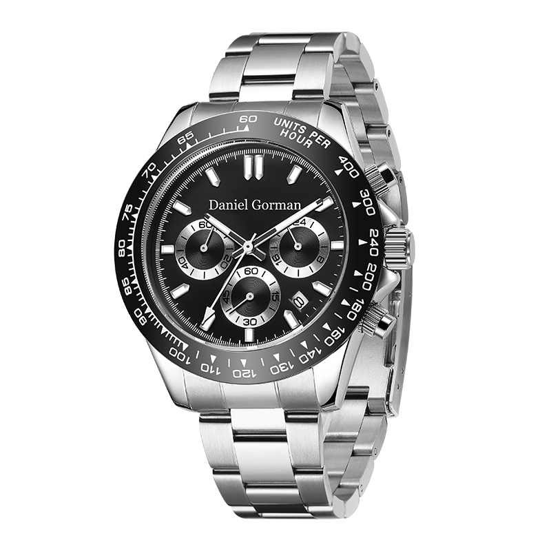 Daniel Gorman Brand Groothandel Strap Luxury Mens Watches Luminous 30m Waterdichte chronograaf Quart Horloges Men Wristrm220428