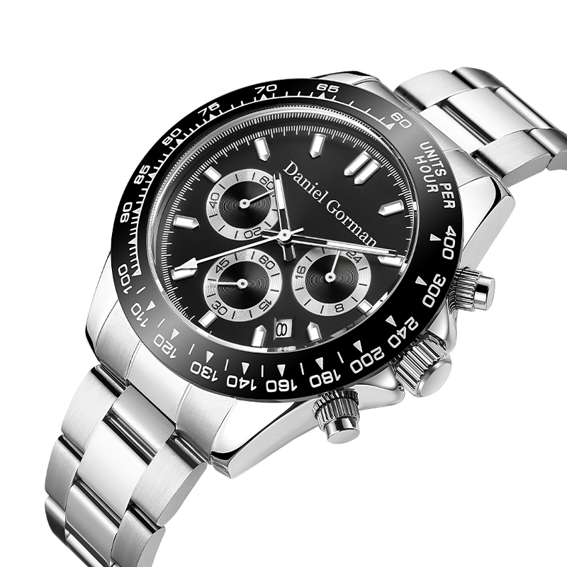 Daniel Gorman Brand Groothandel Strap Luxury Mens Watches Luminous 30m Waterdichte chronograaf Quart Horloges Men Wristrm220428