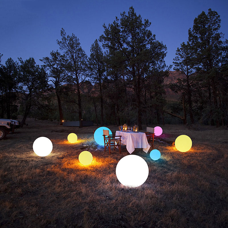 stemmingslicht/kleurverandering meubels verlichting ballen vorm magie buitenle led glow ball light decoratieve draadloze afstandsbediening led zonnelamp