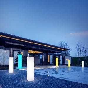 Outdoor Waterdichte tuin licht festival Party Event Wedding Led Decoratieve vloerlampen regenboog kleur vierkant kolom licht