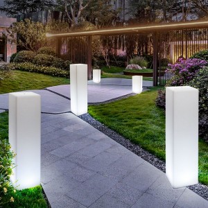 Outdoor Waterdichte tuin licht festival Party Event Wedding Led Decoratieve vloerlampen regenboog kleur vierkant kolom licht