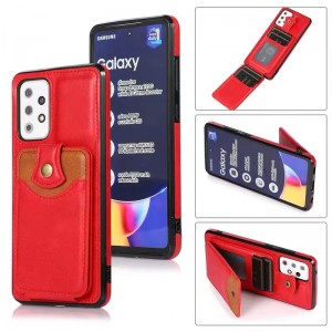 Geschikt voor Samsung A52 Mobiele telefoon Case Card Pack Protective Case kan meerdere kaarten all-inclusive side anti-fall retro lederen patroon plaatsen