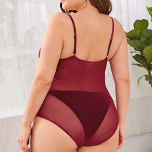 Bloemen kanten sint -jakobsschelp trim harnas teddy bodysuit voornachtjurk