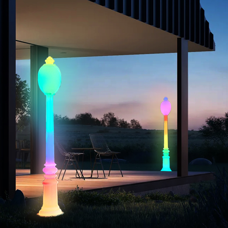 Waterdichte buitenmoderne zonnetuindecoratie LED -lamppost