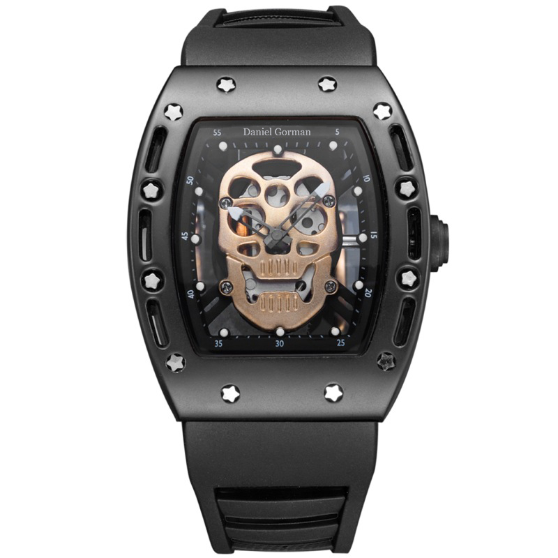 Fashion Skull Men's Quartz Bekijk Daniel Gorman Go11 Creative Dial Watch for Men Clock Gold Life Waterproof Men \\'s Watches Sportstyle