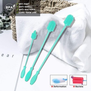 Zachte siliconen keukenfles glazen reinigingsborstel