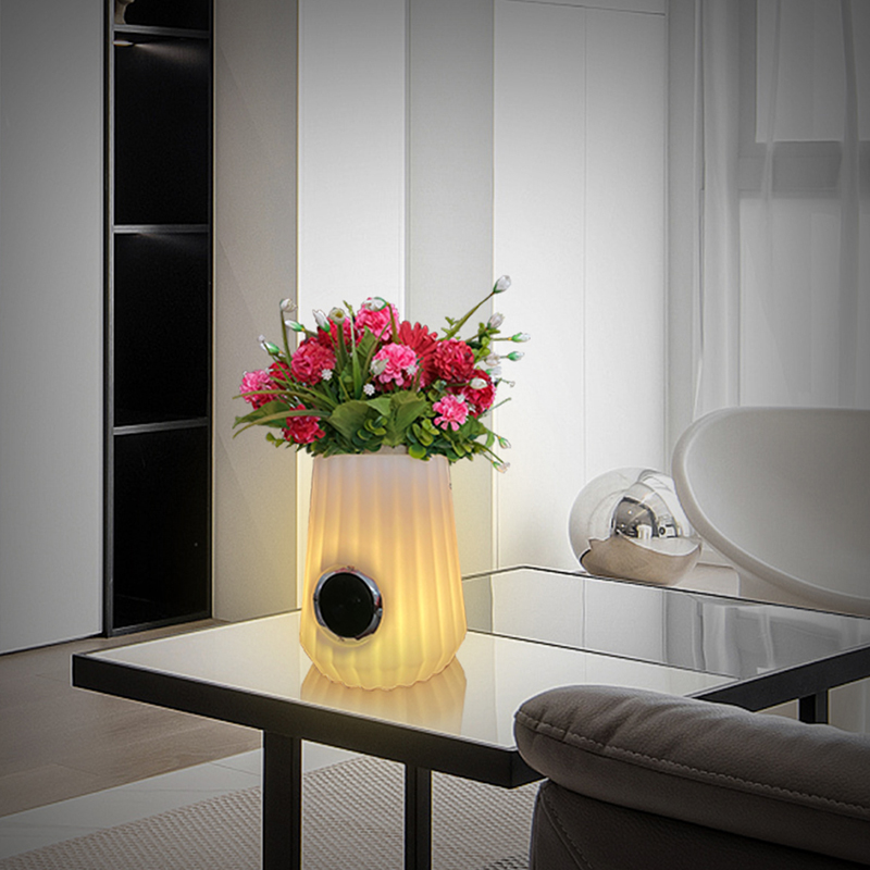 LED -verlichte bloempot Indoor/outdoor Creatieve slimme tafellamp voor woonkamer, slaapkamer, tuindecoratie, dimbare ijsemmer LED -verlichting met Bluetooth -luidspreker