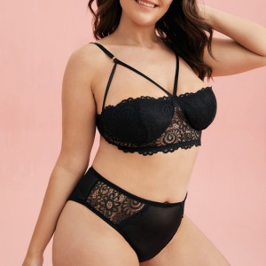 Bloemen Lace Harness 2 stuks Lingerie Set Sexy Underwear Set