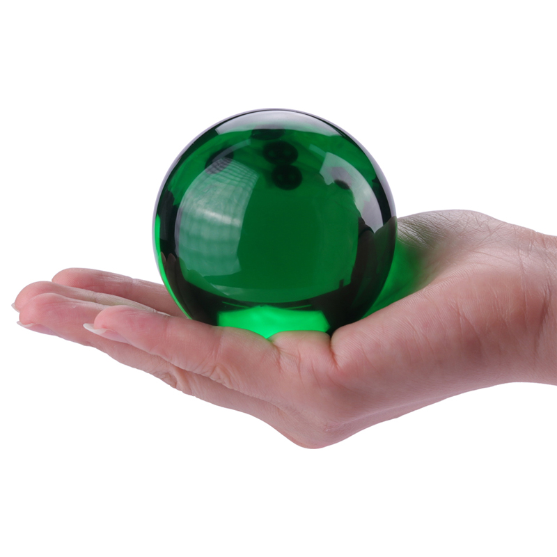 Bulk 40 50 mm vaste ronde transparant klein jongleren roodblauw doorschijnende bollen ballen acryl kristallen bol kralen