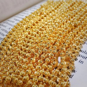 18k gouden kralenarmband klaar om te verzenden