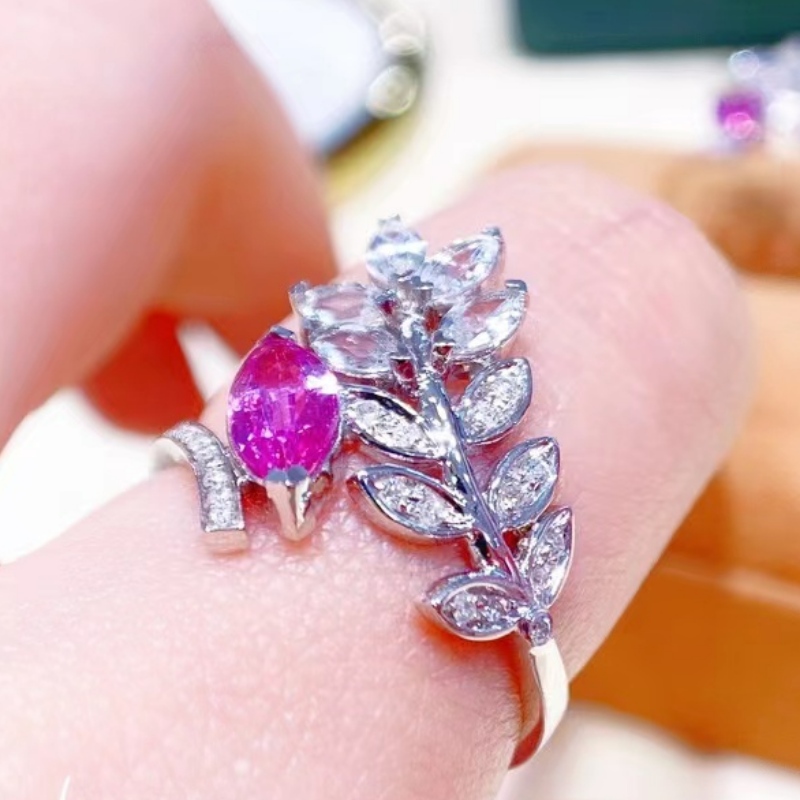 Tuochen sieraden 18k goudnieuwe stijl markies diamanten bladring