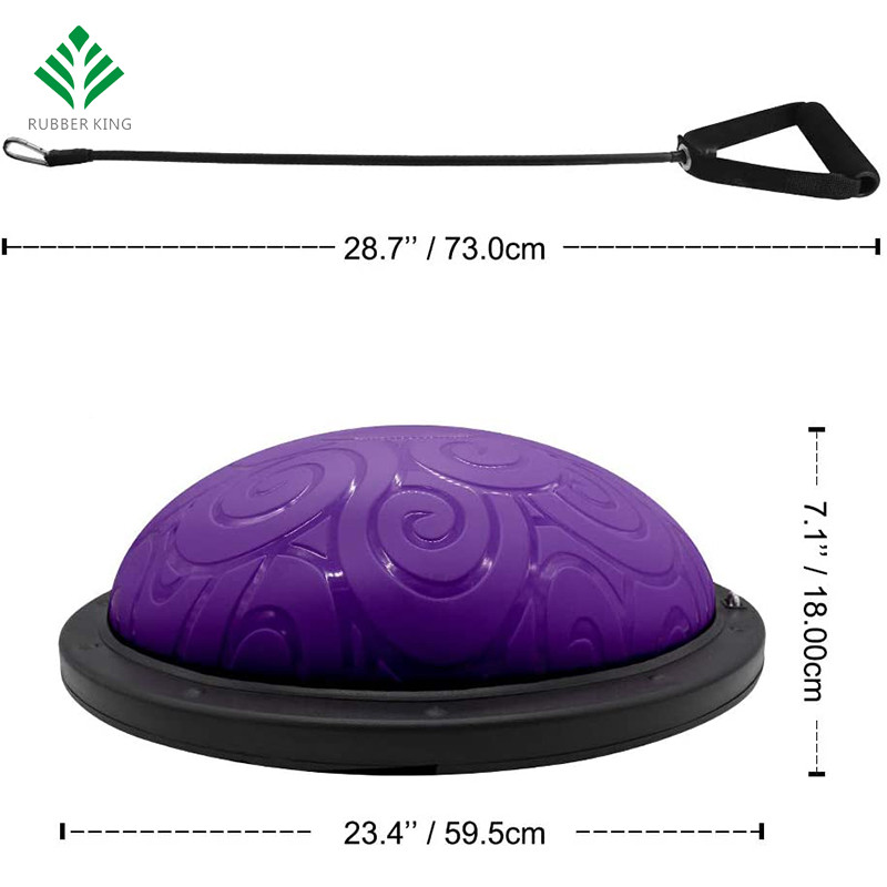 Half Ball Balance Trainer met riemen yoga balans bal anti slip voor kern training home fitness kracht oefening workout sportschool