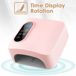 M&R 601PRO 72W Draadloze LED -nagellamp, oplaadbare LED -nageldroger, 15600 mAh Wireless Fast Nail Polish Curling Lamp, Professional Gel Nail Lights Nail Art Manicure Tools for Home and Salon (Oplaadbaar)