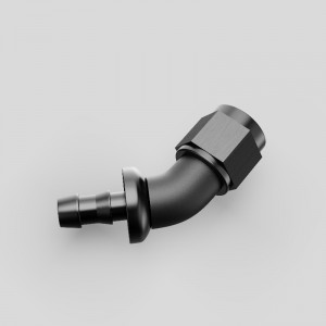 Één stuk volle stroom ononderbroken barb -duwslotslang eindigt een passend