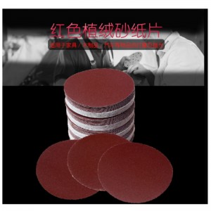 rood en wit zandschijf schuurpapier