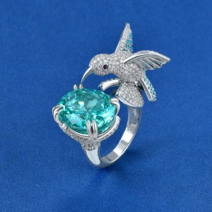 Nieuw ontwerp Sterling Silver 925 met AAAAA Zirkon Stone Bird Ring klaar om te verzenden