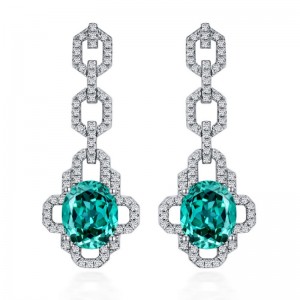 Tuochen sieraden op maat Sterling zilver 925 met hoge koolstofdiamanten oorrang