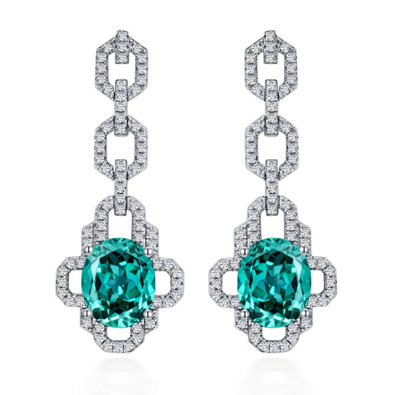 Tuochen sieraden op maat Sterling zilver 925 met hoge koolstofdiamanten oorrang