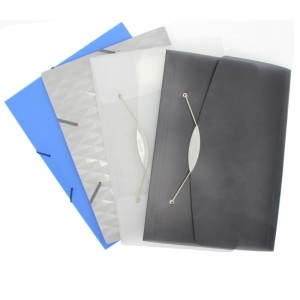 A4 maat PP Plastic knop Documenttas voor school en kantoor