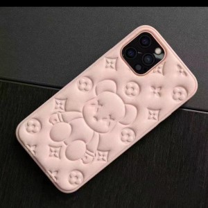 Nieuwe mobiele telefoonhoesje, Apple iPhone13Pro Leather Bear 3D Embossing Proces Mobiele telefoon Beschermende lederen Case