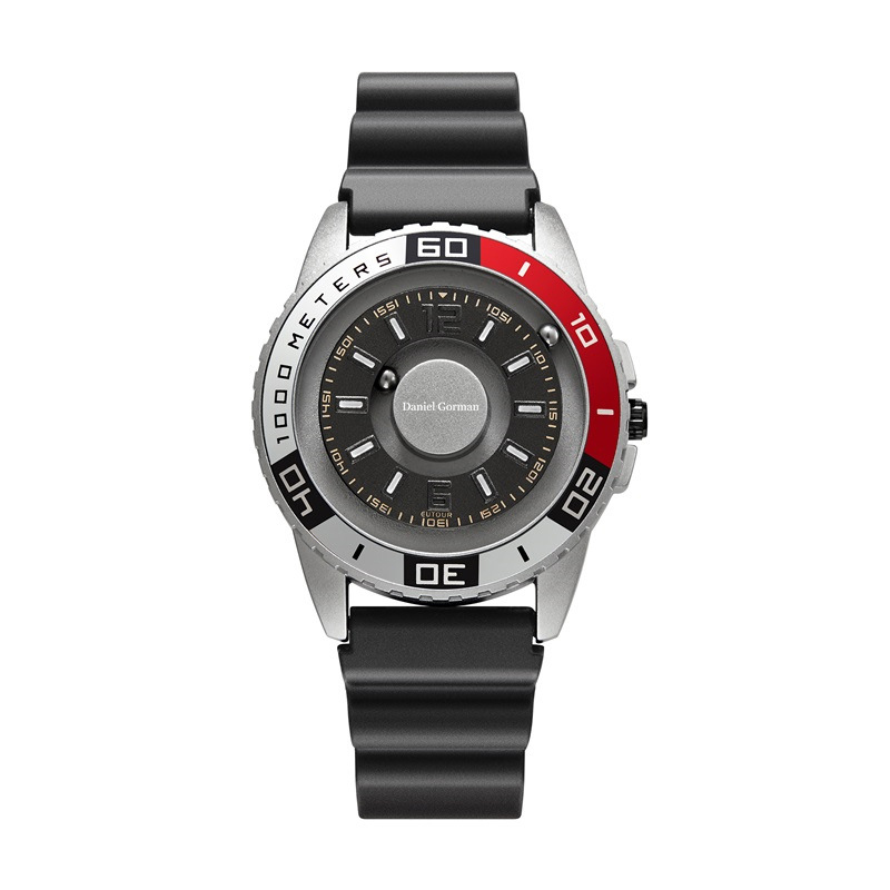 Daniel Gorman Go15 Magnetic Bead Men's Watch's Watch Personaliseerde Creative Sports Watch Cool Borderless Fashion Design Roestvrijstalen riem waterdichte horloge