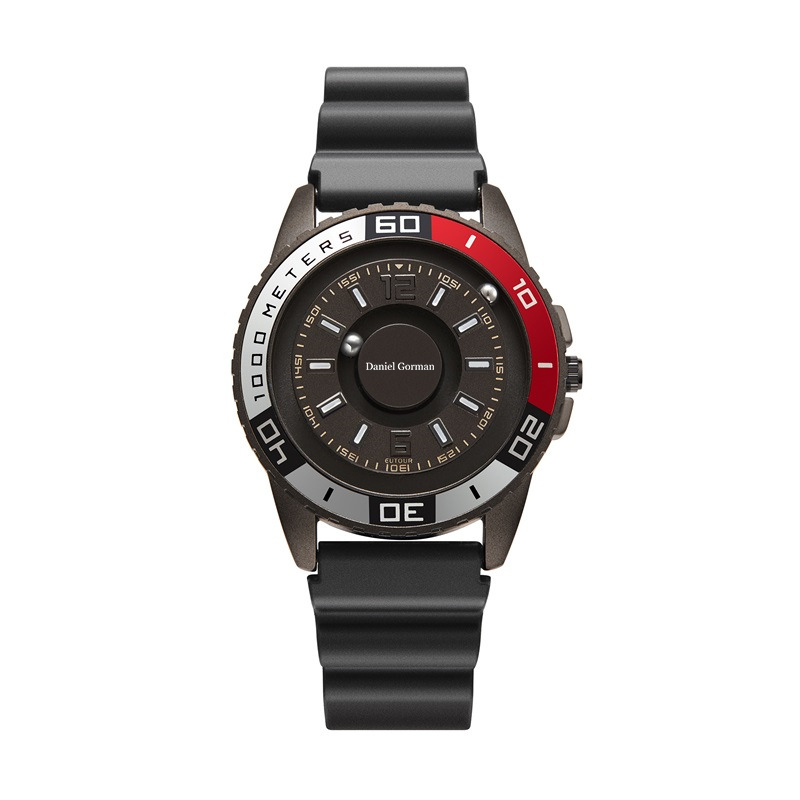 Daniel Gorman Go15 Magnetic Bead Men's Watch's Watch Personaliseerde Creative Sports Watch Cool Borderless Fashion Design Roestvrijstalen riem waterdichte horloge