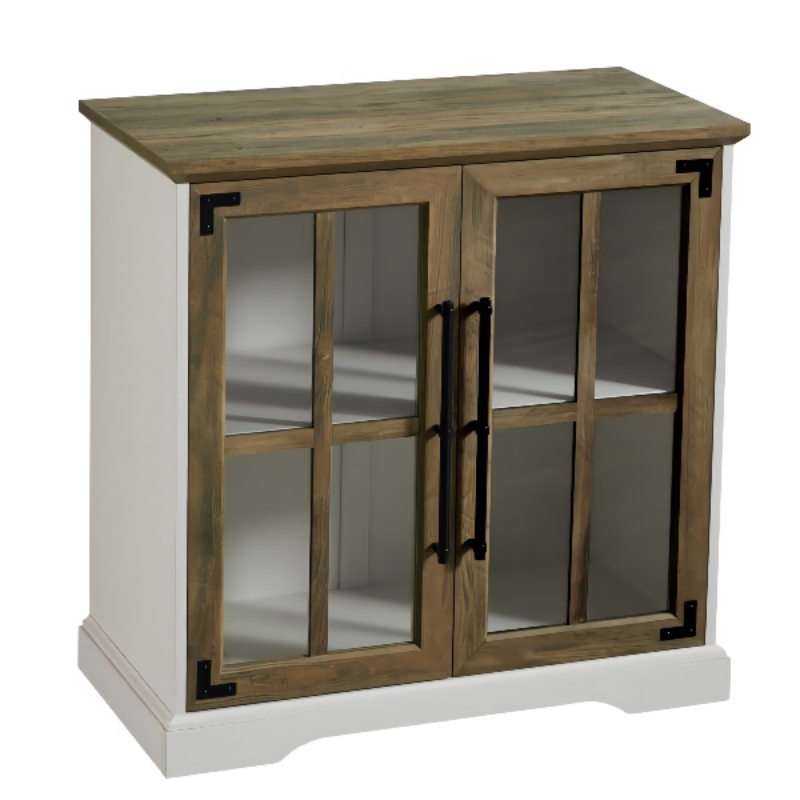 Keuken Dineren Woonbord bijbnaar buffet opbergkast, 32 inch, 2 deuren dubbele plank, eigentijdse stijl