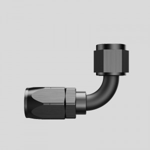 90 graden aluminium zwenk een slang -uiteinde voor gevlochten brandstoflijn