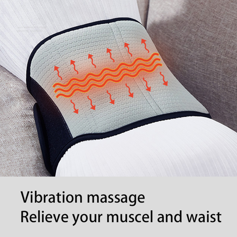 Verwarmde taillebrace wrap met massage, verwarming vibratie taille massager