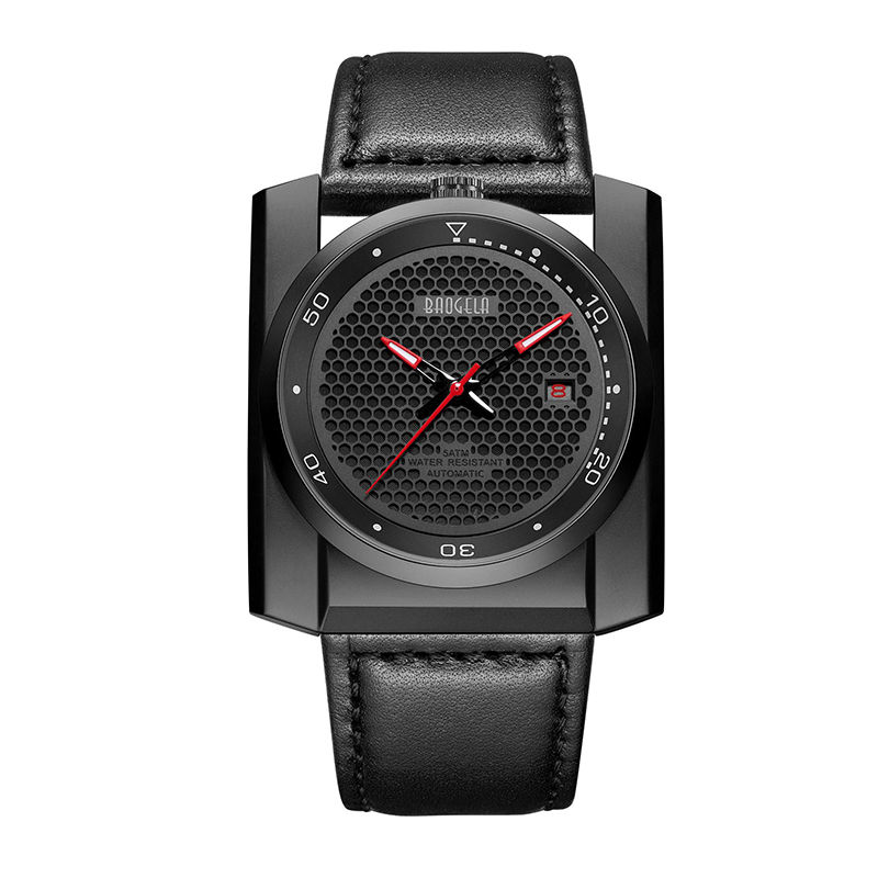 Baogela New Sports Watch Men 's trend Big Dial Square Men's Watch Luminous Waterproof Automatic Mechanical Watch 6775