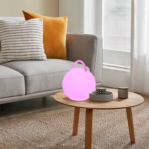 LED kleurrijke atmosfeernachtkastje lamp met handgreep aanraakbediening draadloos oplaad ronde moderne tafellamp met luidsprekers