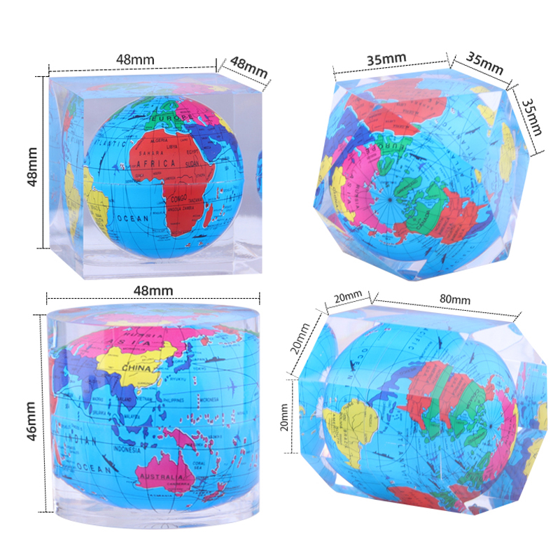 Aangepaste huizendecoratie vierkant polygonale cilindrische helder plexiglas kristal acryl mini bureau bolgbol papiergewicht ornament