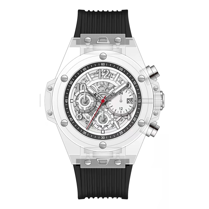 Daniel Gormanrm2209 Automatisch acryl transparant ontwerp Men \\ 's Quartz Watch Waterdichte Men's Watch Business Watch Men \\' s Watch