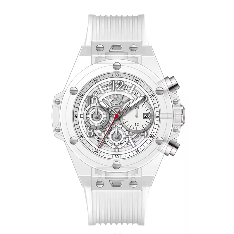 Daniel Gormanrm2209 Automatisch acryl transparant ontwerp Men \\ 's Quartz Watch Waterdichte Men's Watch Business Watch Men \\' s Watch
