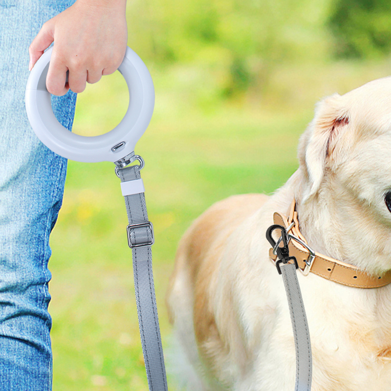 Wanged gratis zware reflecterende led honden riem ingebouwde kaktas compartiment wandelriem 360 handsvrije antislipgreep voor kleine medium&grote honden