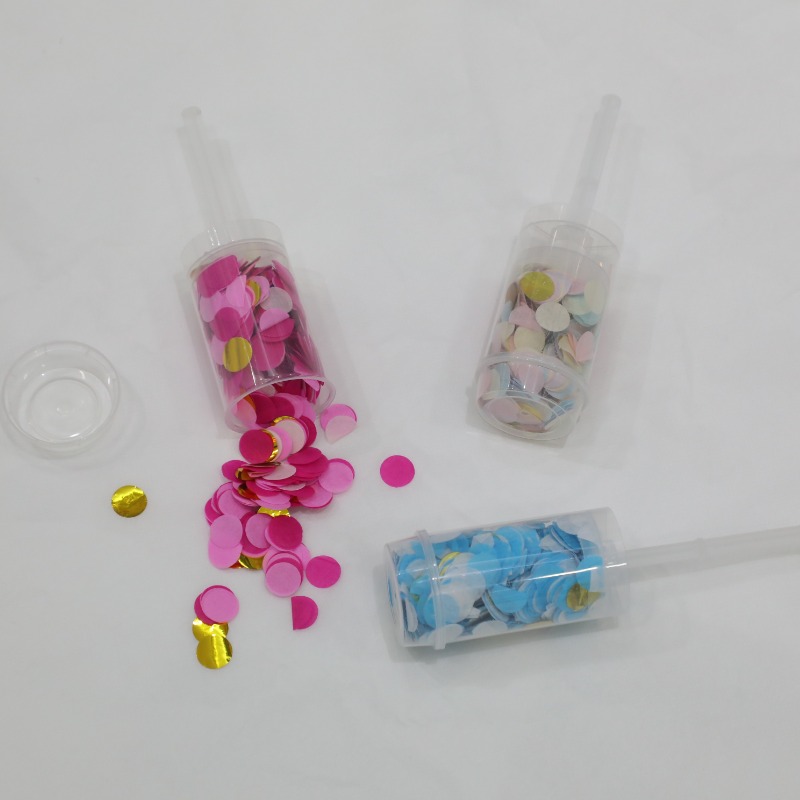 Push Pop Confetti Poppers voor afstuderen Geslacht onthullen Baby Shower Bridal Anniversary New Year's Birthday Party Supplies (Multicolor)