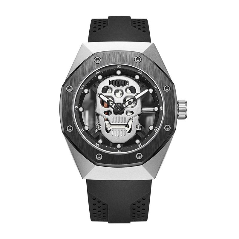 Baogela Skeleton kijktnaar mannen die waterdichte polshorloge schedelschedel uithollen Militair Sports Watch Man Relogios Masculino 1902