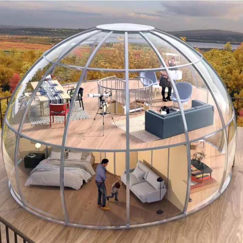 Transparante dome tent Geodetic Outdoor Camping Dome Tent voor resorthotel, kamperen, buitenactiviteiten