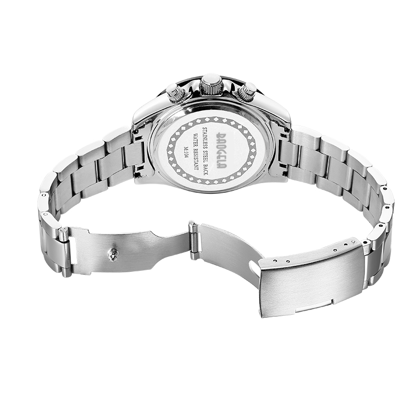 Baogela Men kijken topmerk luxe sportkwarts horloges roestvrijstalen riem waterdichte chronograaf polshorloge 2210 zwart wit