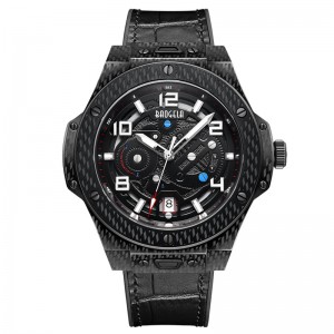 Baogela Men\'s Watch Mechanical Watch Automatic Hollow Fashion Men \\\\ \'s Lumineuze grote wijzerplaat 50m waterdichte horloge 2001 zwart